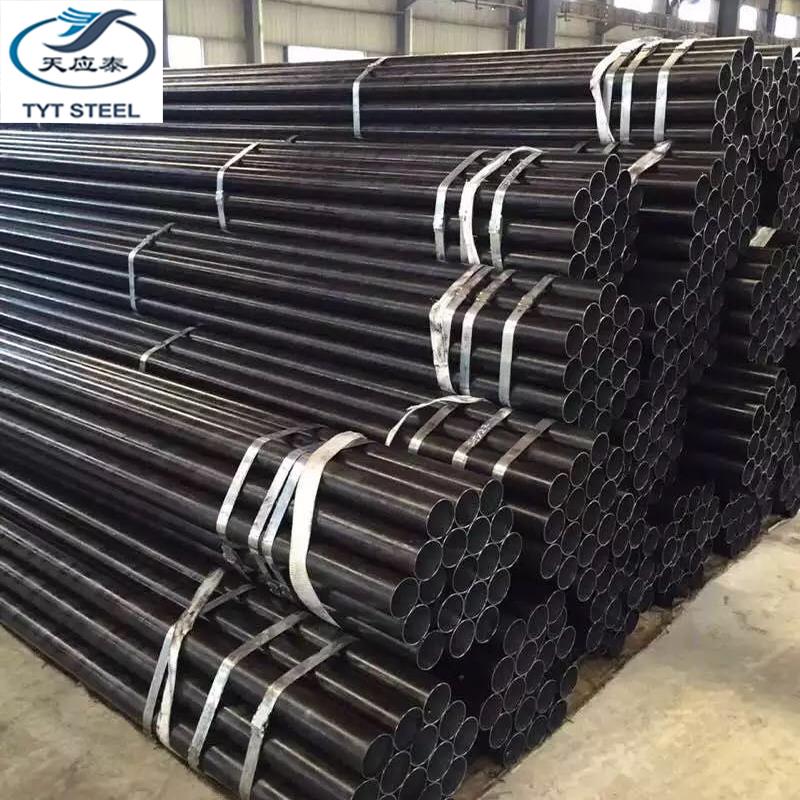 Carbon black steel pipe for constructions